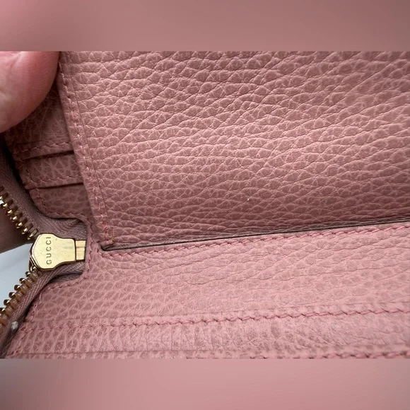 Gucci Interlocking G zip-around wallet - light pink leather + FREE COA! - Picture 8 of 10